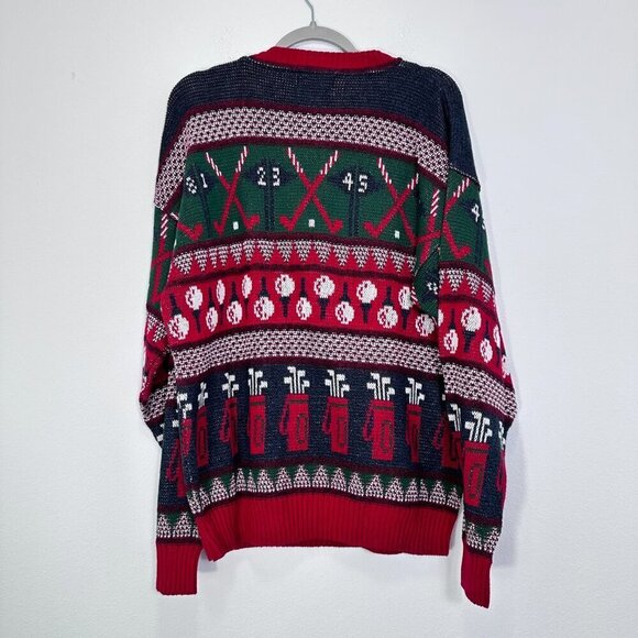 Vintage Jack Nicklaus Golf Sweater Graphic Knit Mens Size Large - Picture 2 of 3